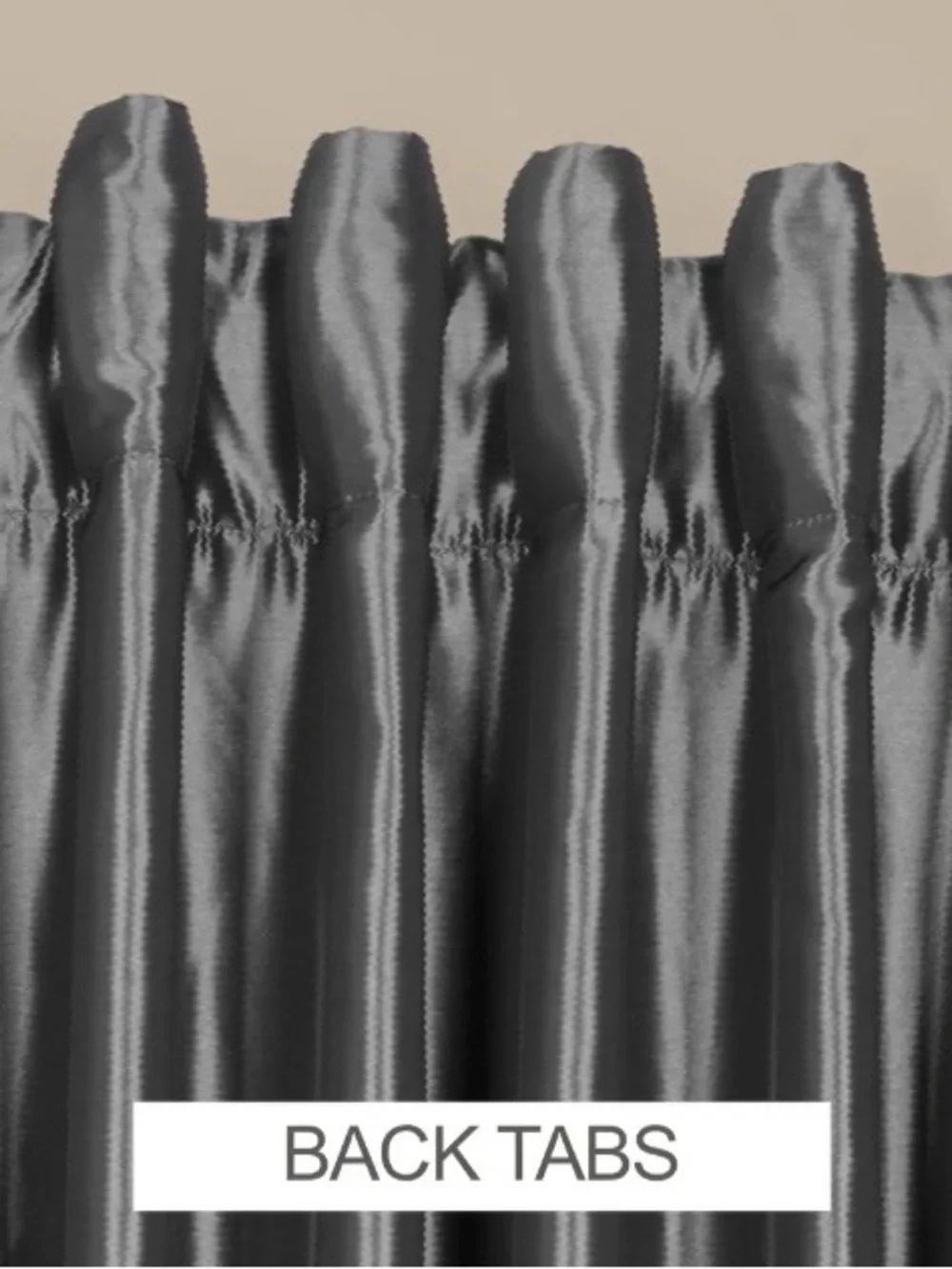 Faux Silk Taffeta Curtain Panels Graphite (2)
